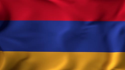 Waving Flag of Armenia Seamless Loop