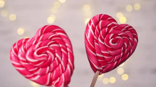 Swirling Heart Lollipops for Valentine's Day