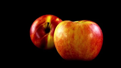 Apple on a Black Background