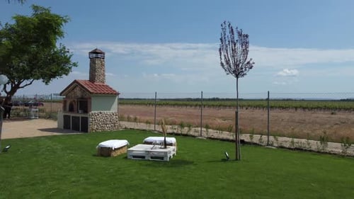 Elegant Outdoor Venue Prepared For Event