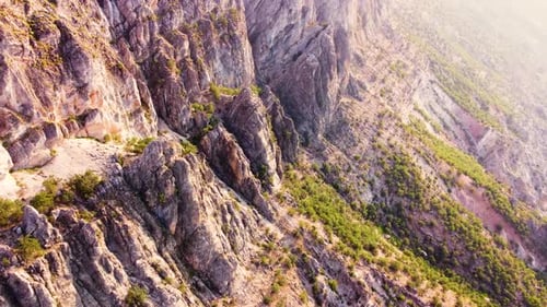 Incredible Mountain Landscape in Golden Hours at Dawn Valley with Forest and Trees Epic Aerial Drone