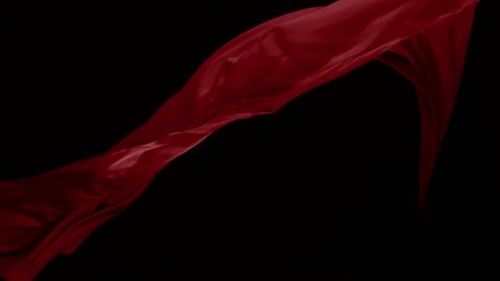 Flowing red cloth, Slow Motion