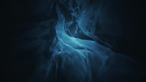 Deep Teal Fluid Abstrakte Flammenschleife