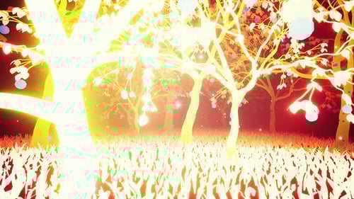 Magic Neon Light Forest