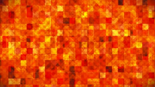 Abstract Fluid Geometric Background with Shifting Orange Tiles