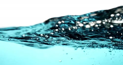 Aquamarine Water Waves and Bubbles