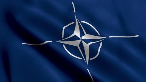 Waving NATO Flag Animation Loop