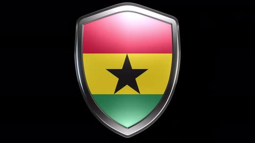 Ghana-Emblem-Übergang mit Alpha-Kanal — 4K-Auflösung