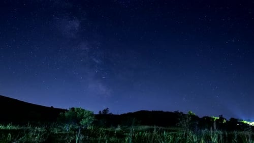 4 K Milky Way and Stars Timelapse Over Mountain Background