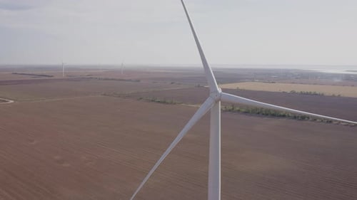 Wind Turbine in Countryside Field