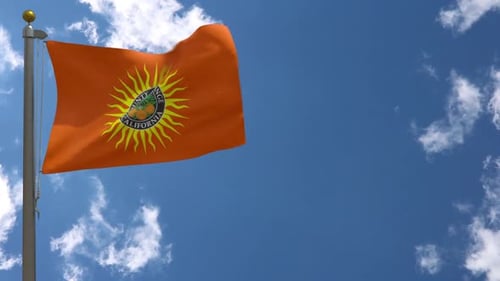 Orange County Flag California (Usa) On Flagpole
