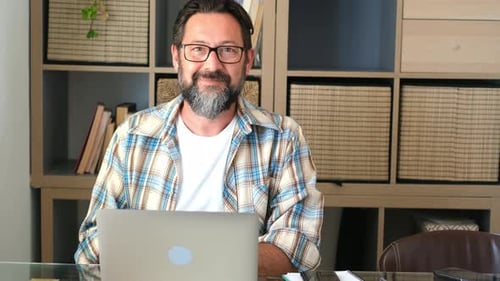 People at work in home office smart working online activity with computer laptop - adult