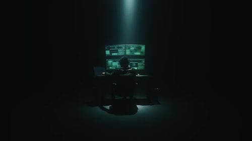 Datos de piratería cibernética en la computadora