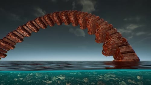 Ancien vaisseau spatial extraterrestre OVNI écrasé dans l'océan