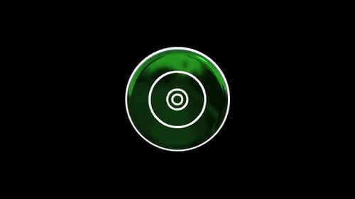 3D Green Geometric Circle Rotating Animation