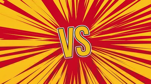 Comic Book Style Versus Screen with Dynamic Radial Burst