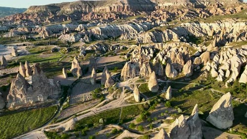 Awesome aerial view of Goreme 4 K Turkey Cappadocia