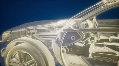 Detailed Car Engine and Other Parts