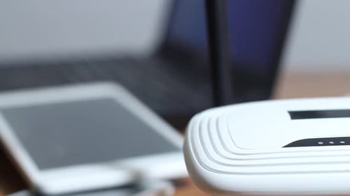 Router And Laptop