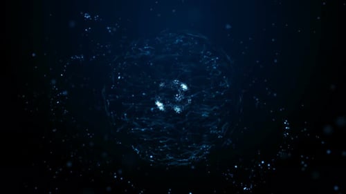 Futuristic Particle Sphere Network Reveal Opener