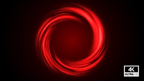 Abstract Red Swirling Light Energy Loop