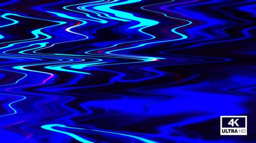 Leuchtender neonblauer abstrakter Hintergrund mit geschlungenen Linien, V8