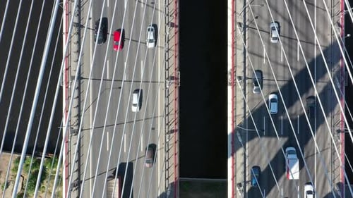 Cablestayed Bridge with Cars