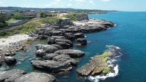 Aerial Cliff and Sea