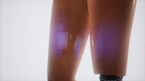 Futuristic Cyborg Woman. Humanoid Robot Concept