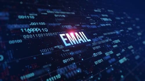 Email Digital Binary Code Background