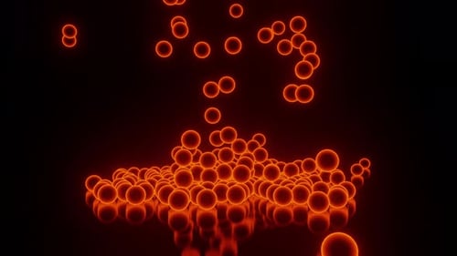 3D Animation of falling spheres