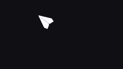 Minimalist Paper Airplane Flight Animation