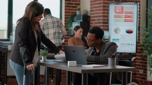 Business Colleagues Working in a Modern Office