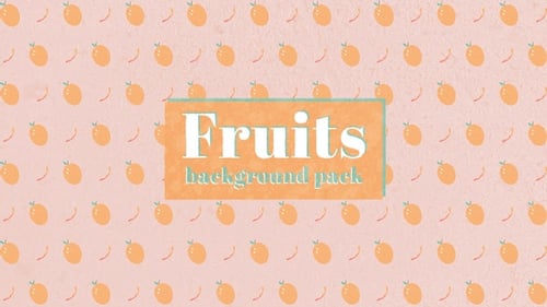Sweet Animated Fruit Pattern Background Collection