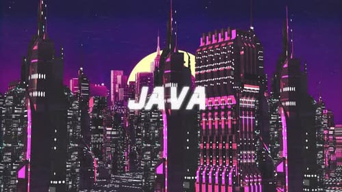 Fondo retro ciudad cibernética java