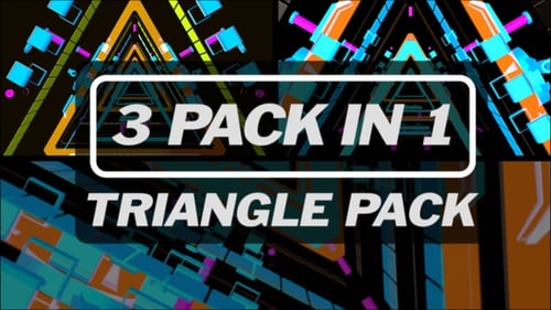Geometric Triangle Tunnel Pack Loop Animation