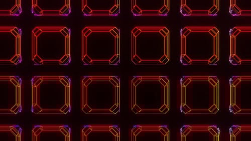 3d Render Squares Seamless Background Looped Animation