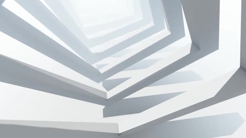 Corporate Background, A Futuristic Empty White Corridor With Bright Light 2