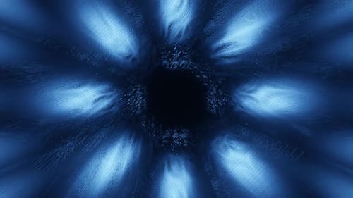 Abstract Blue Tunnel