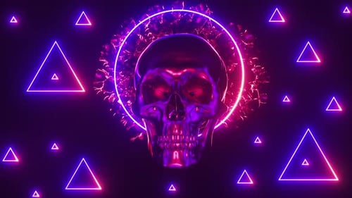 Glowing Iron Skull