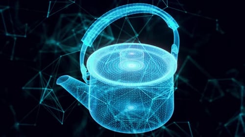 Kettle Hologram Close Up 4k
