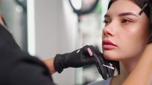 Eyebrow Shaping Treatment in Beauty Salon