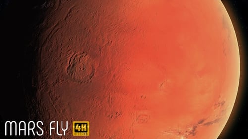 Realistic Mars Planet Rotation in Deep Space