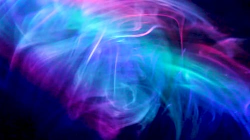 Colorful Abstract Swirls Against Dark Background