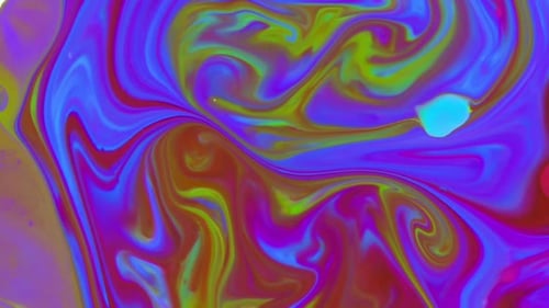 Psychedelic Spreading Paint Swirling And Explosion