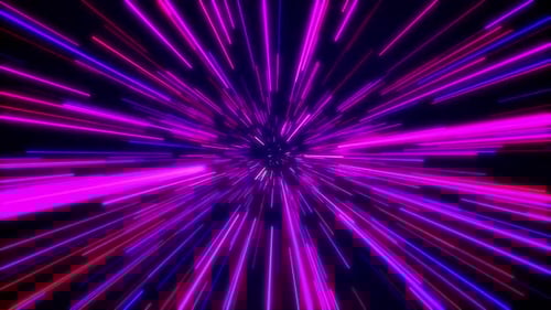 Neon Color Hyperspace Jump Loop