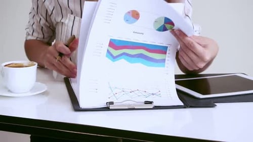 Blonde Business Woman Working at Modern Office