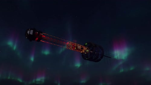 4K - Vaisseau spatial et nuit
