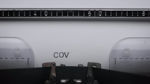 Typing Text on Typewriter