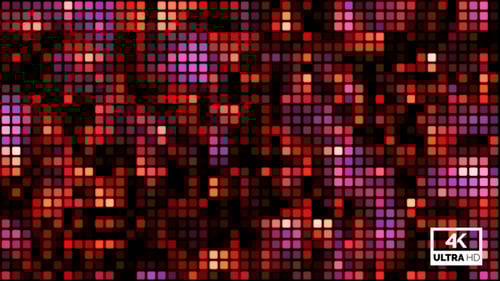 Dynamic Geometric Pixel Grid Light Wall Background Loop